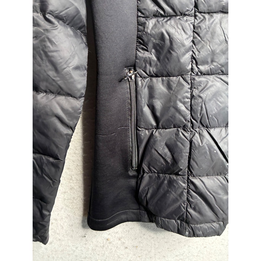 Michael Michael Kors Black Down Puffer Jacket Logo Sleeve Small Funnel Neck - Picture 11 of 13
